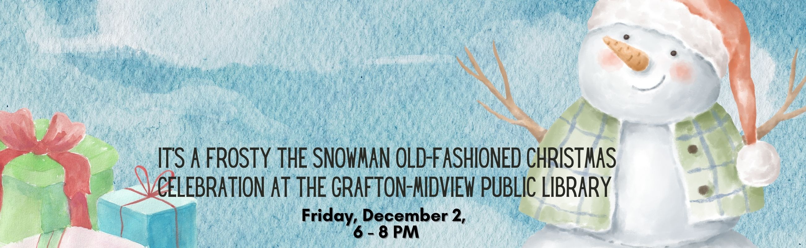 Don't forget to visit the Library during Old-Fashioned Christmas on Friday, December 2 from 6 - 8 PM