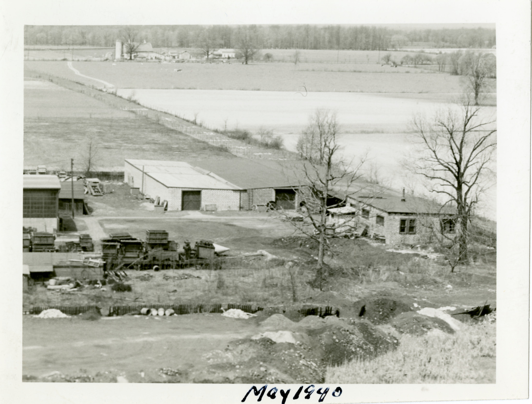 aerial view of Larson foundry 1940s