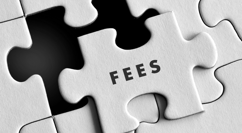 This picture says "fees."